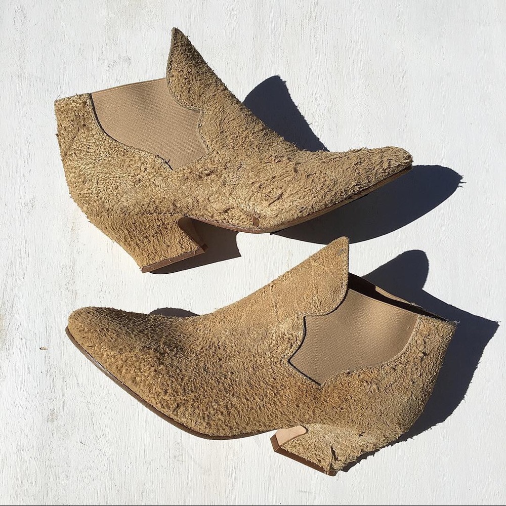 Alma Distressed Suede Booties